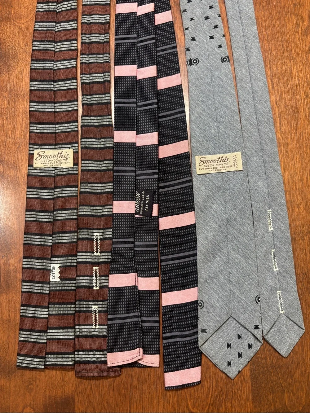 Arrow Men's Tie Set — Brown, Black & Pink, Gray